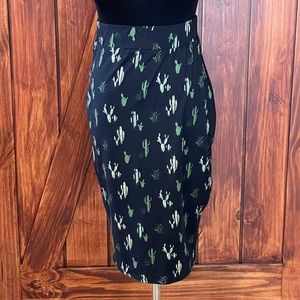NWT Amelia James Cactus Print Pencil Skirt